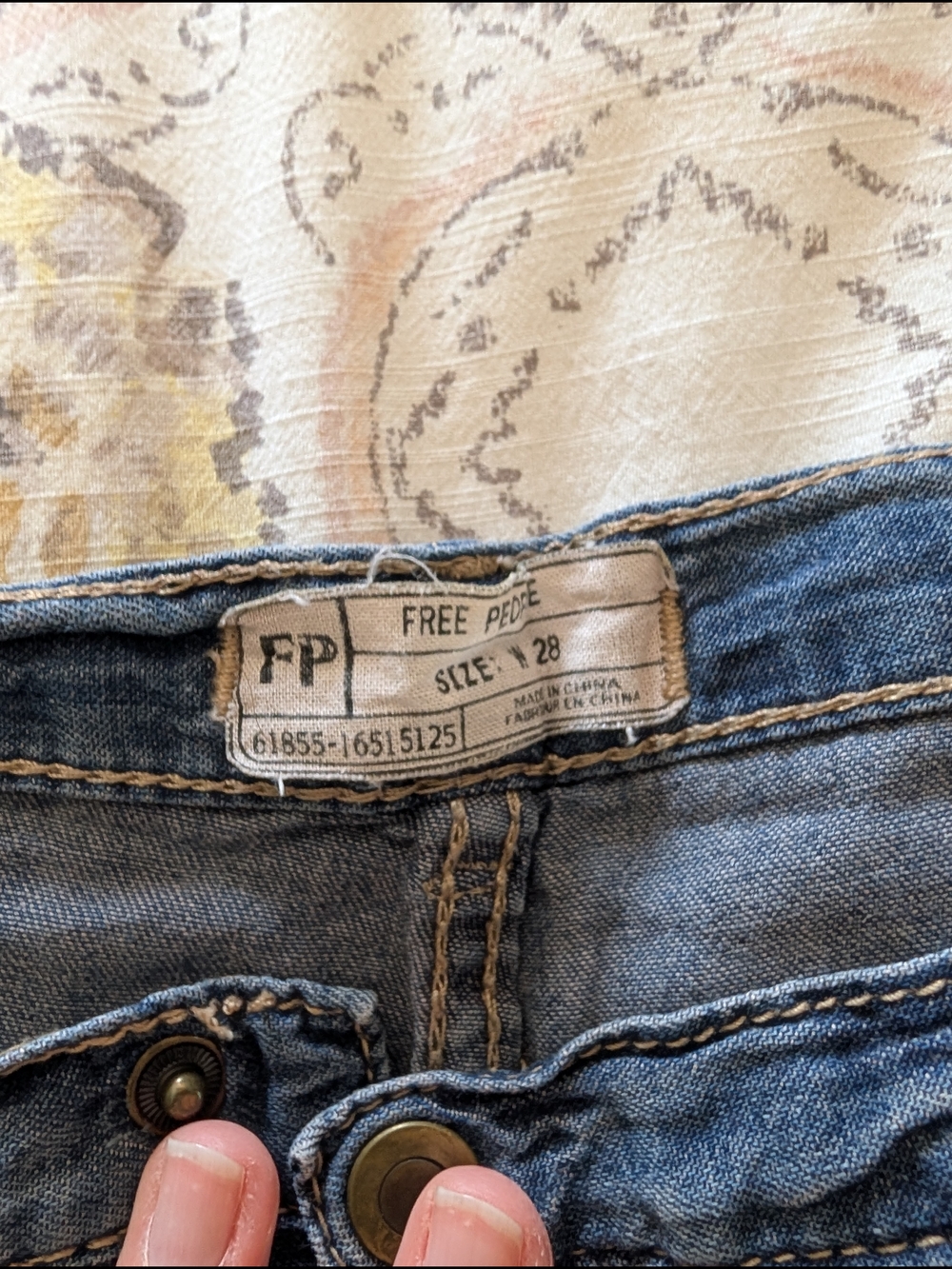 Free People Wide-Leg Jeans in Denim Blue - Picture 2 of 2